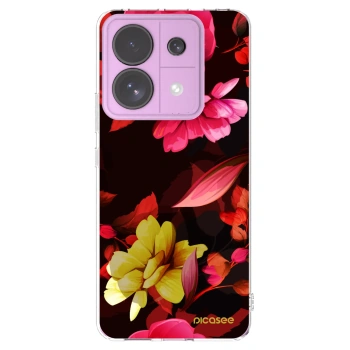 Picasee Xiaomi Redmi Note 13 Pro 5G Hülle - Transparentes Silikon - Dark Peonny