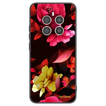 Picasee Realme 12 Pro 5G Hülle - Schwarzes Silikon - Dark Peonny