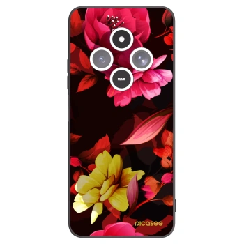 Picasee Xiaomi Redmi 14C Hülle - Schwarzes Silikon - Dark Peonny