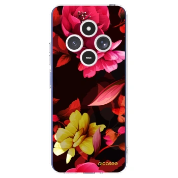 Picasee Xiaomi Redmi 14C Hülle - Transparentes Silikon - Dark Peonny