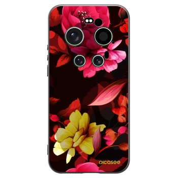 Picasee Xiaomi 17 Ultra Hülle - Schwarzes Silikon - Dark Peonny