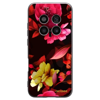 Picasee Honor Magic8 Pro 5G Hülle - Schwarzes Silikon - Dark Peonny