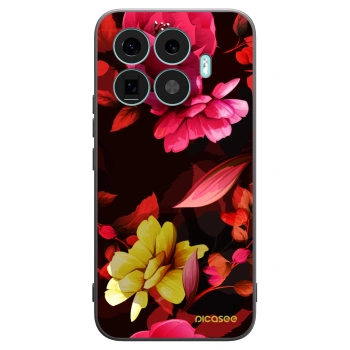 Picasee Xiaomi 17T Pro Hülle - Schwarzes Silikon - Dark Peonny