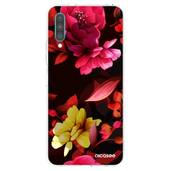 Picasee Samsung Galaxy A30s A307F Hülle - Transparentes Silikon - Dark Peonny