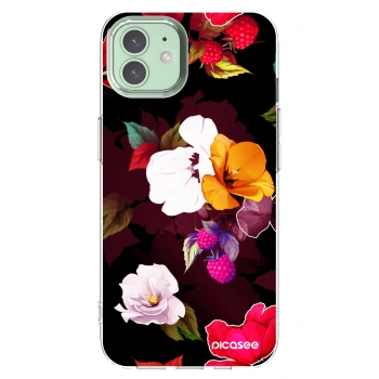 Picasee Apple iPhone 12 Hülle - Transparentes Silikon - Flowers and Berries