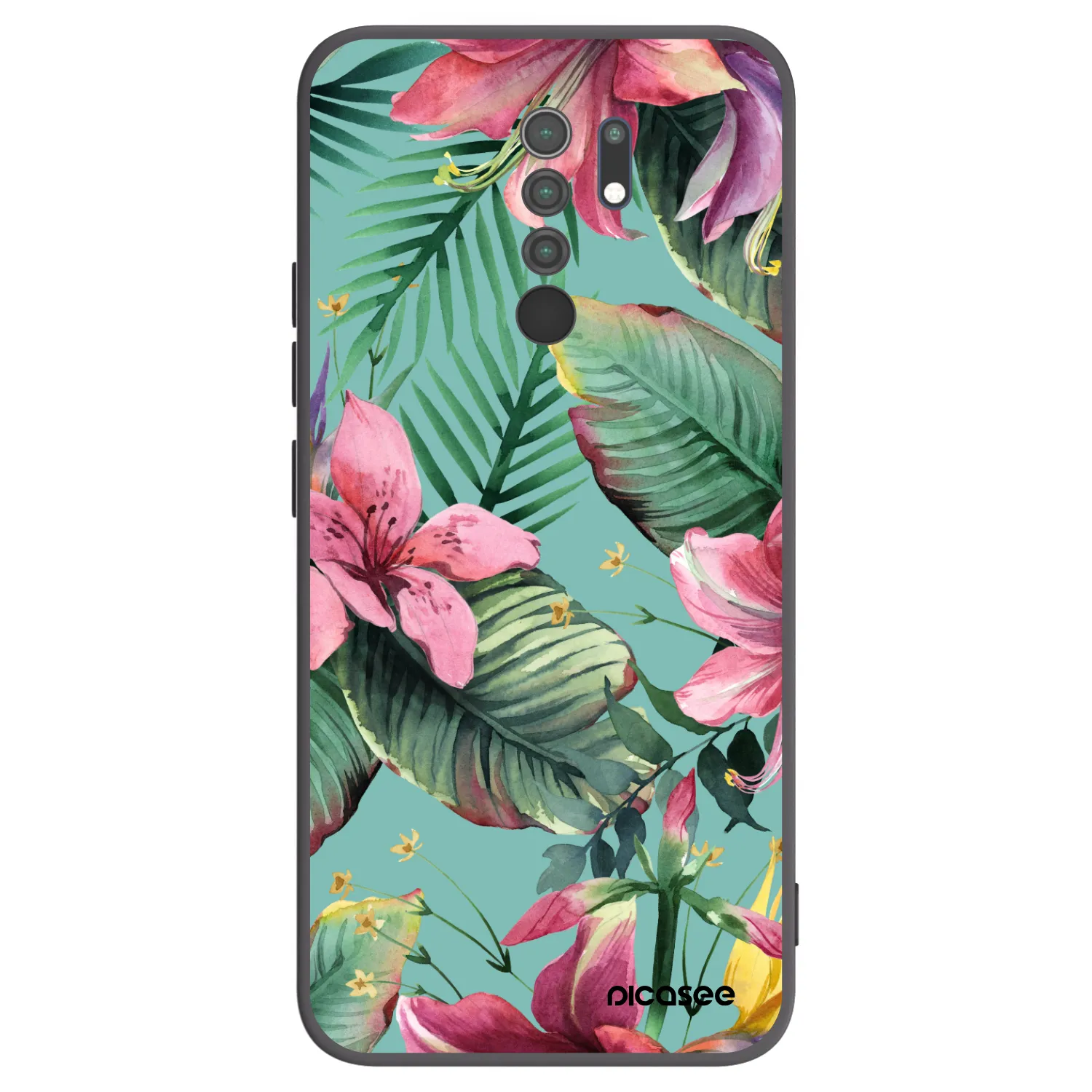 Picasee Xiaomi Redmi 9 Hülle - Schwarzes Silikon - Hawaii