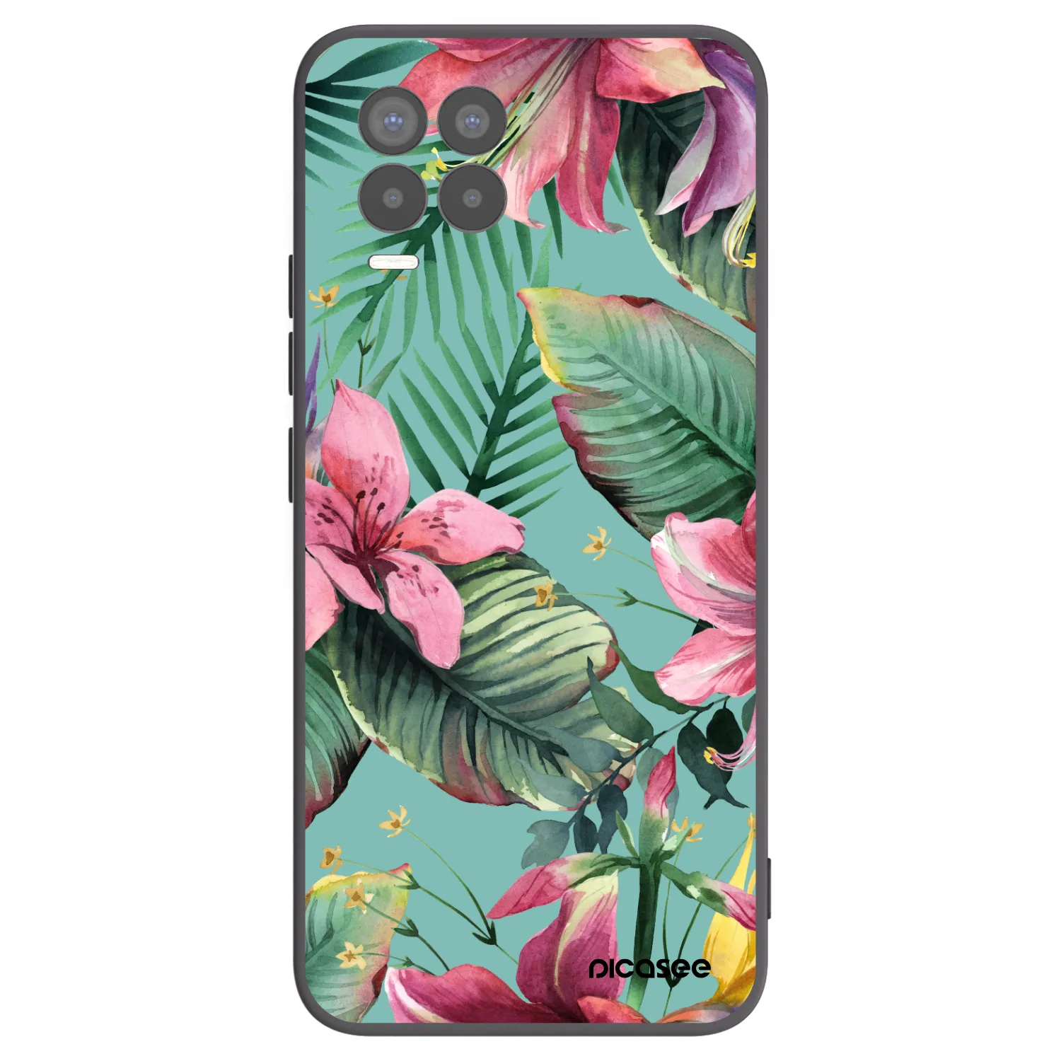 Picasee Realme 8 4G Hülle - Schwarzes Silikon - Hawaii