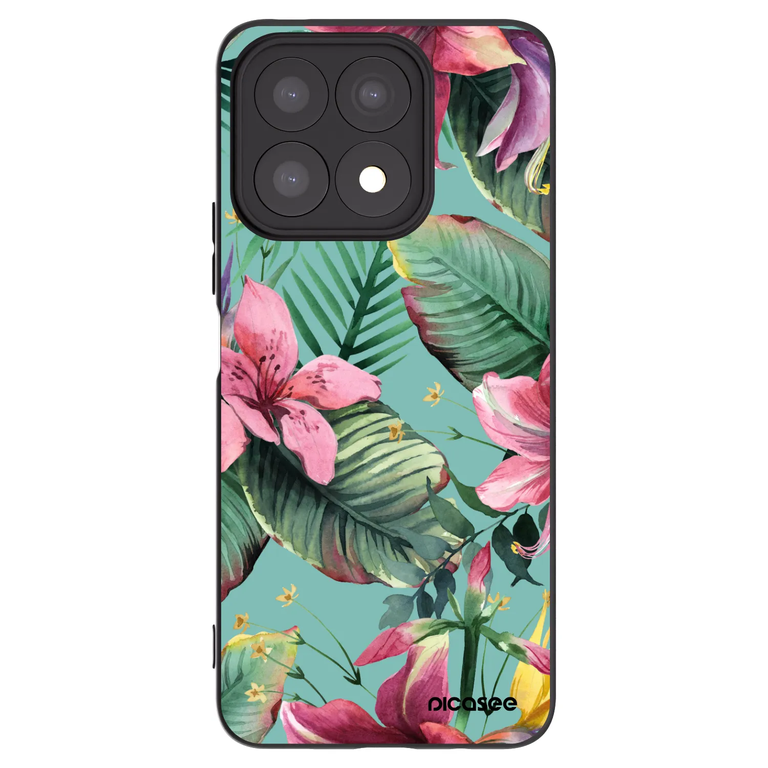 Picasee Honor X8a Hülle - Schwarzes Silikon - Hawaii