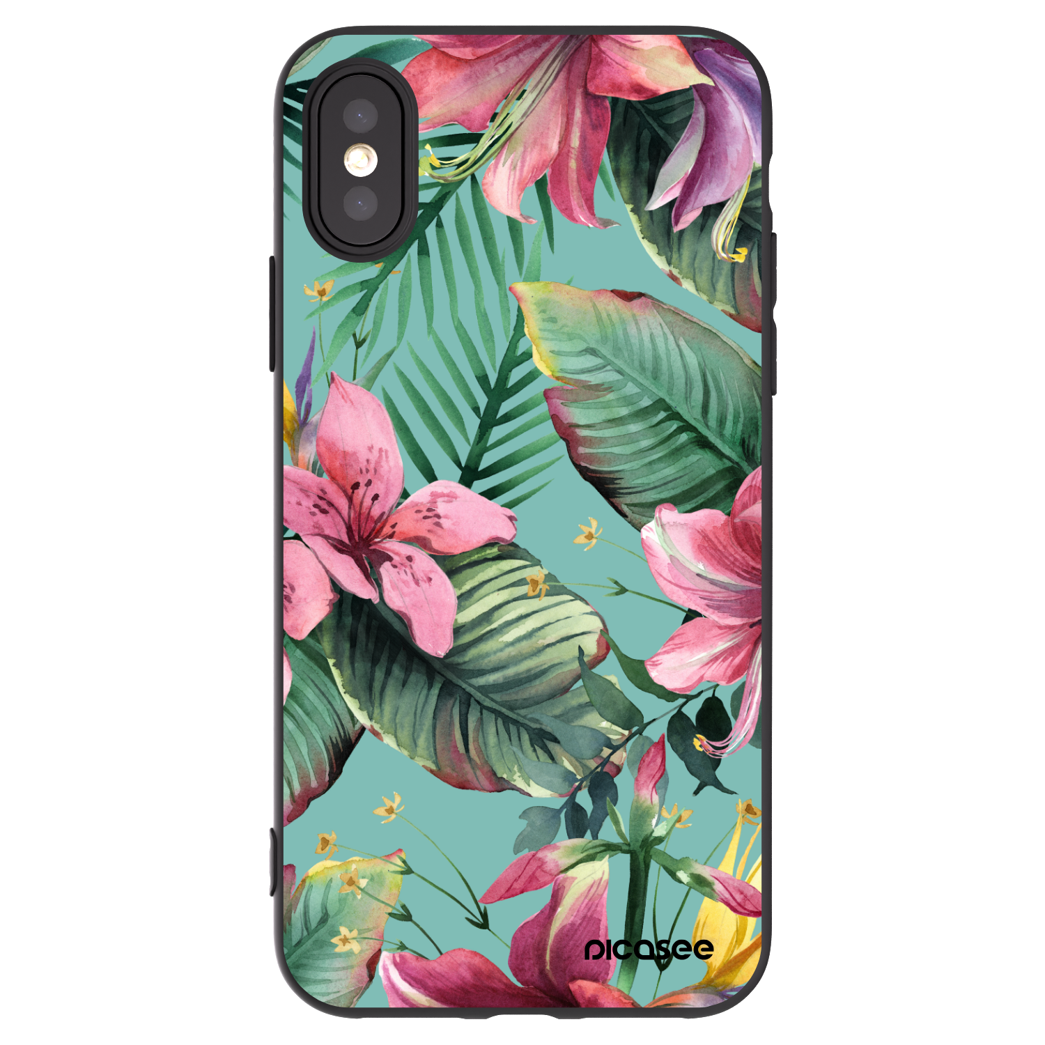 Picasee Apple iPhone X/XS Hülle - Schwarzes Silikon - Hawaii