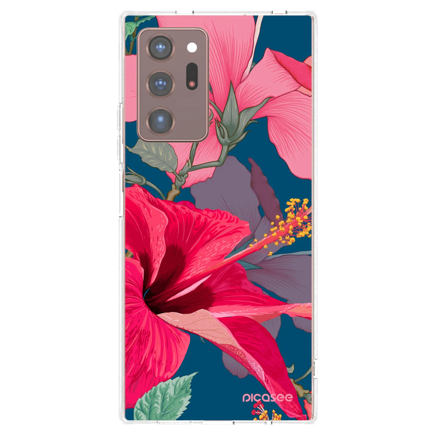 Picasee Samsung Galaxy Note 20 Ultra Hülle - Transparentes Silikon - Hibiscus