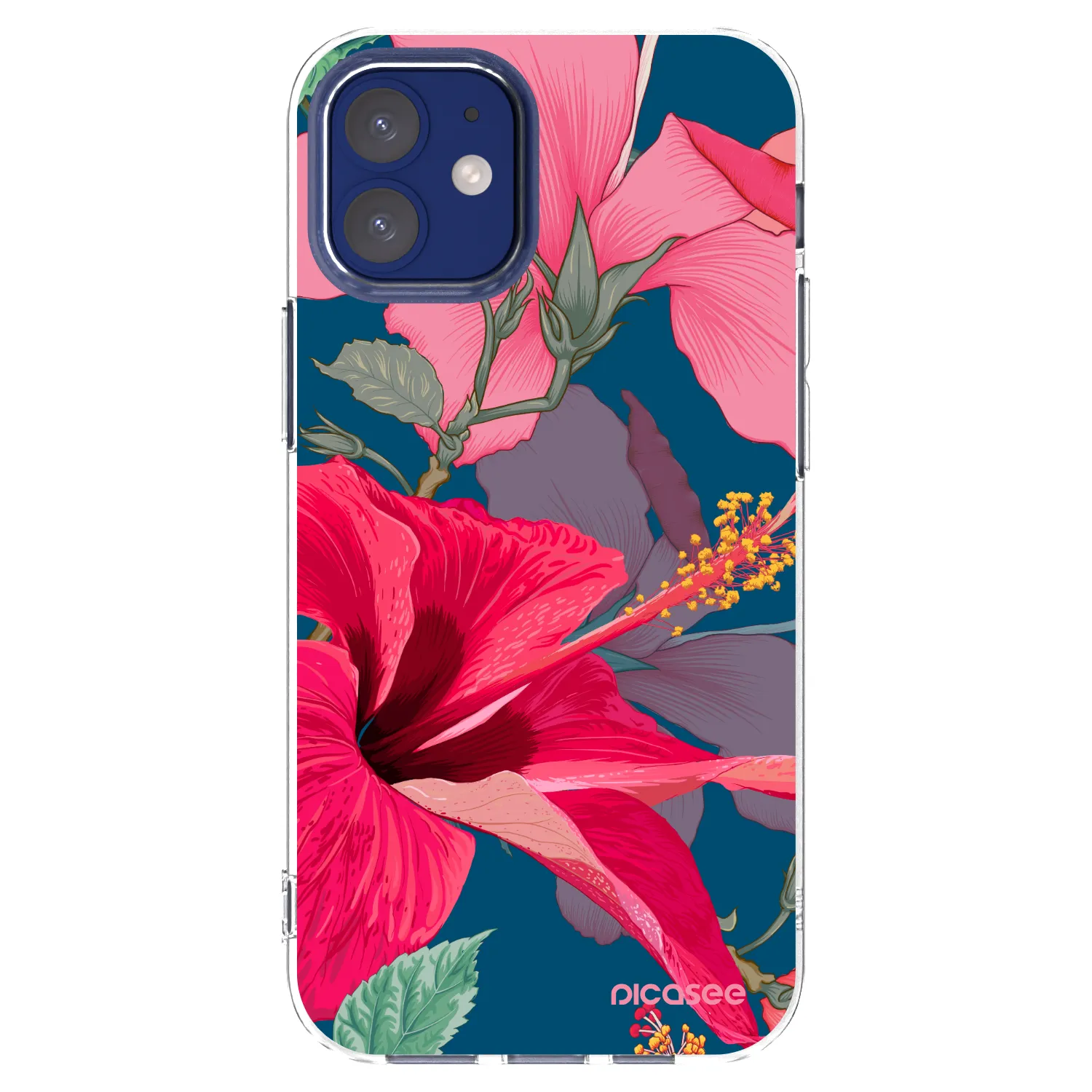 Picasee Apple iPhone 12 mini Hülle - Transparentes Silikon - Hibiscus