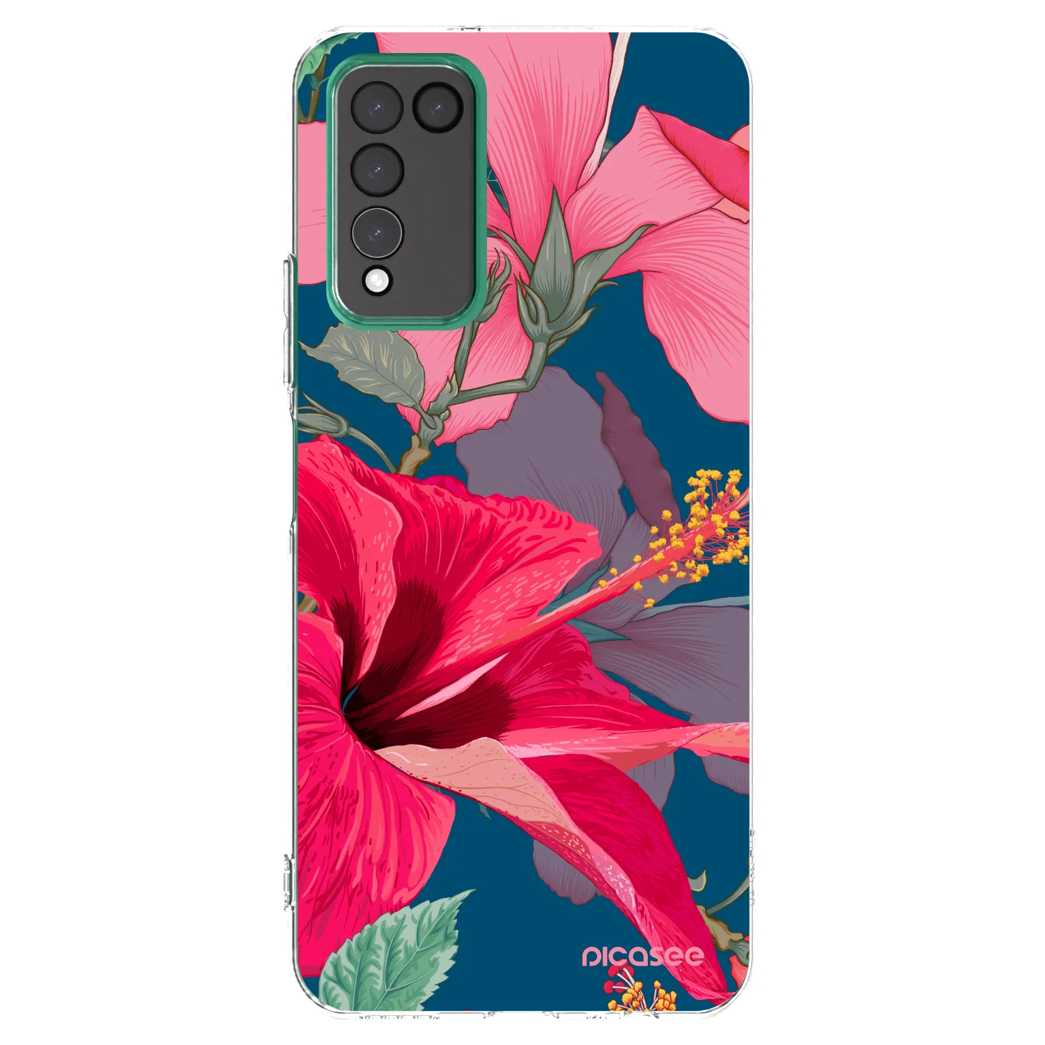 Picasee Honor 10X Lite Hülle - Transparentes Silikon - Hibiscus