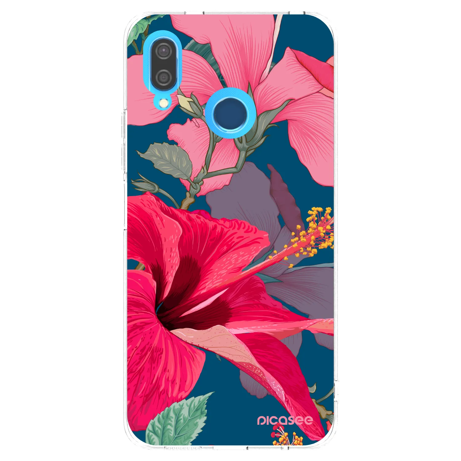 Picasee Huawei P20 Lite Hülle - Transparentes Silikon - Hibiscus
