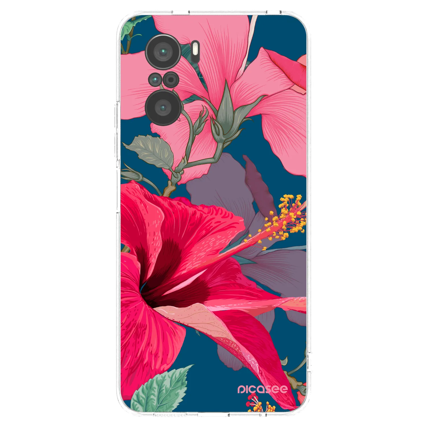Picasee Xiaomi Poco F3 Hülle - Transparentes Silikon - Hibiscus