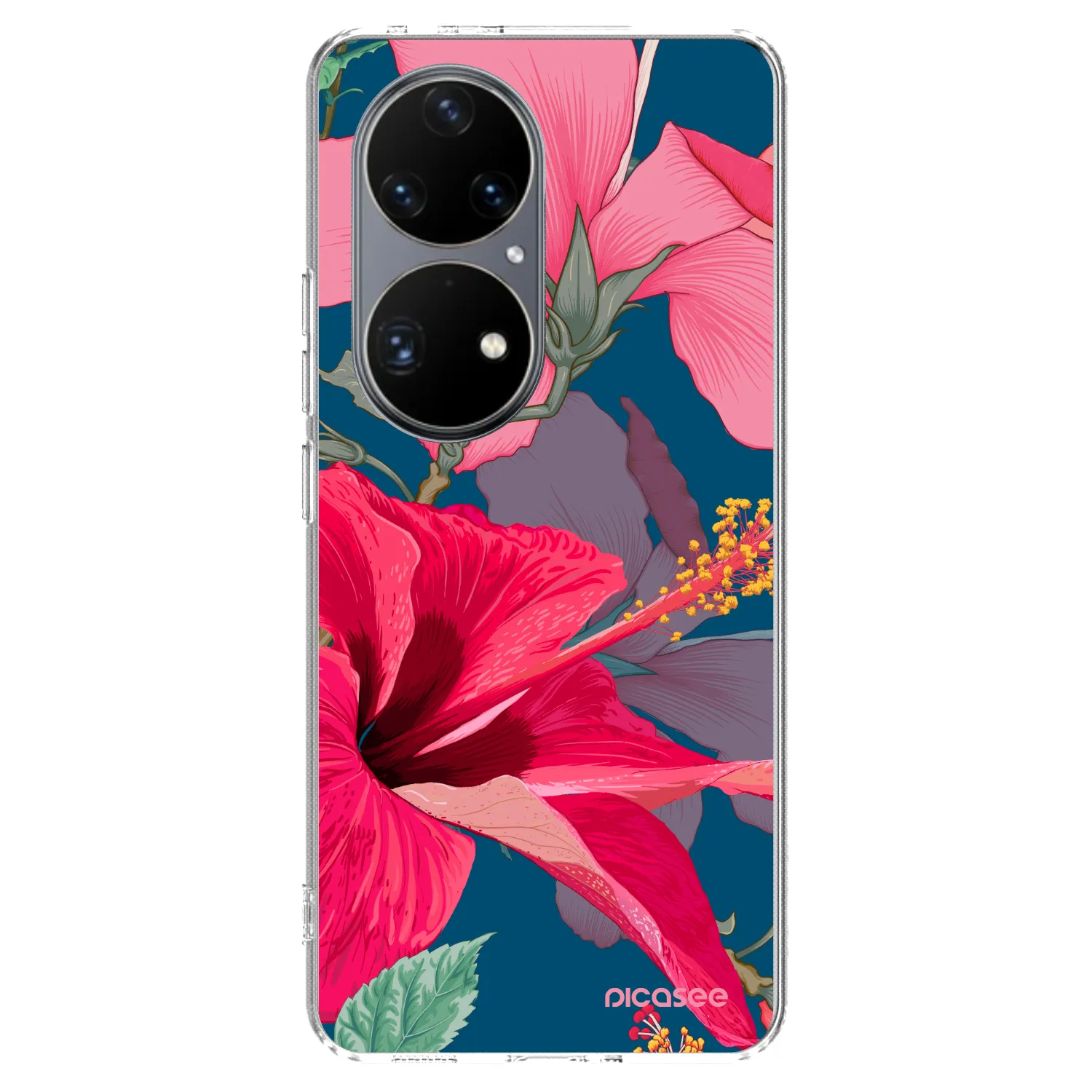 Picasee Huawei P50 Hülle - Transparentes Silikon - Hibiscus
