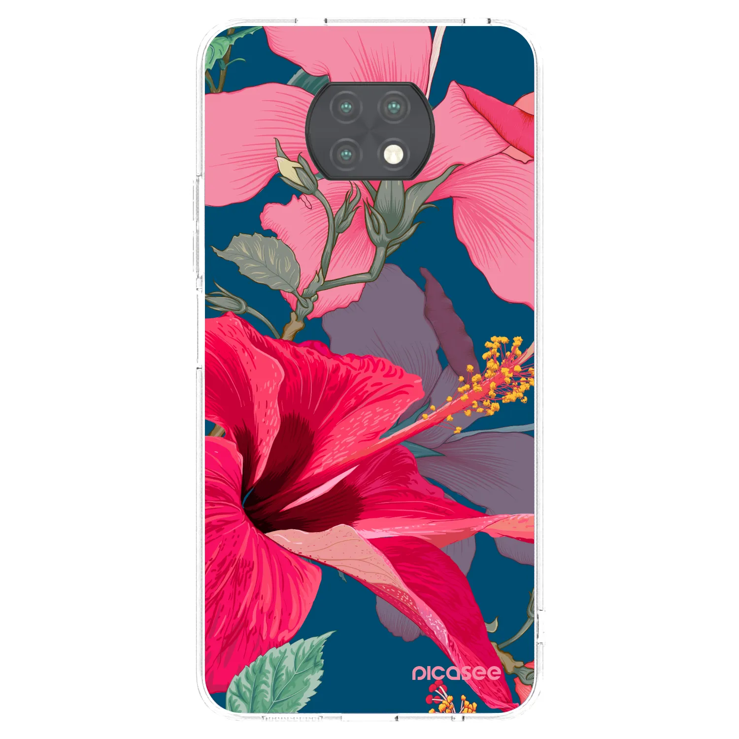 Picasee Xiaomi Redmi Note 9T Hülle - Transparentes Silikon - Hibiscus