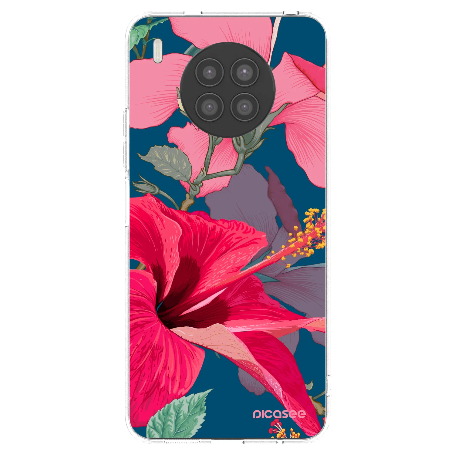 Picasee Huawei Nova 8i Hülle - Transparentes Silikon - Hibiscus
