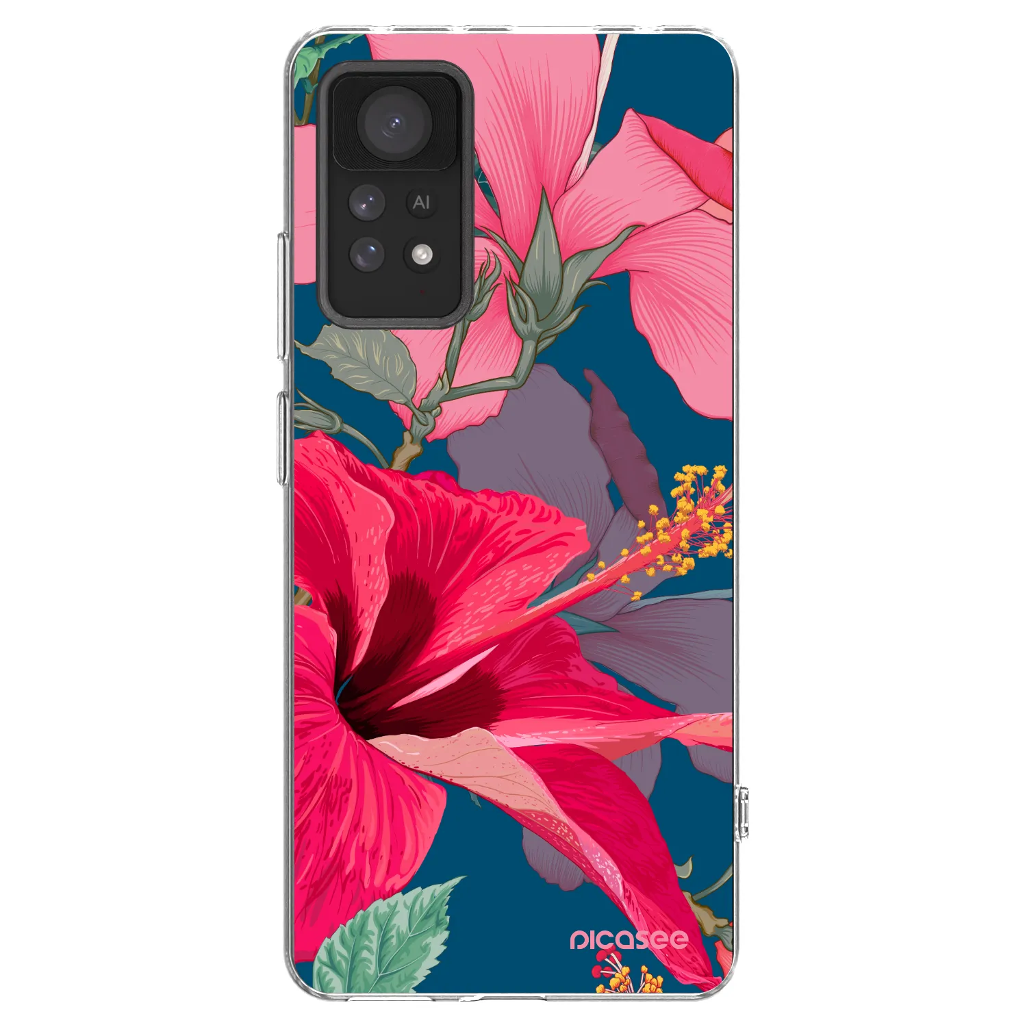 Picasee Xiaomi Redmi Note 11 Pro 5G Hülle - Transparentes Silikon - Hibiscus