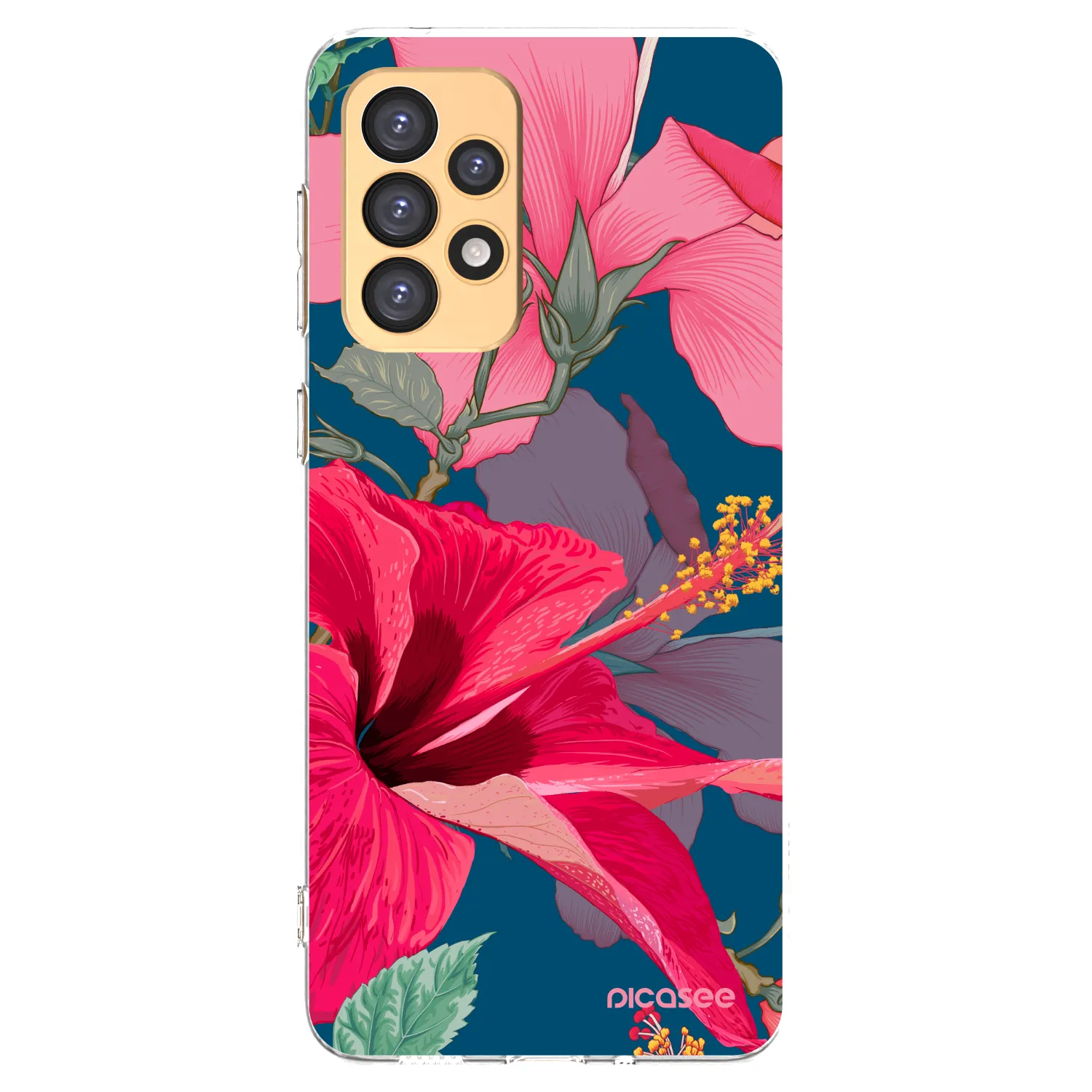 Picasee Samsung Galaxy A33 5G A336 Hülle - Transparentes Silikon - Hibiscus