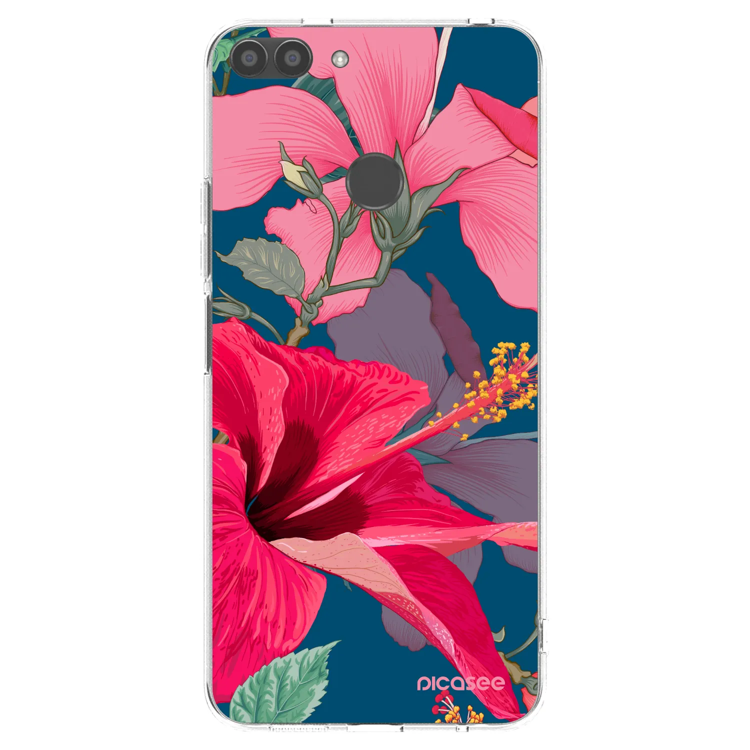 Picasee Huawei P Smart Hülle - Transparentes Silikon - Hibiscus