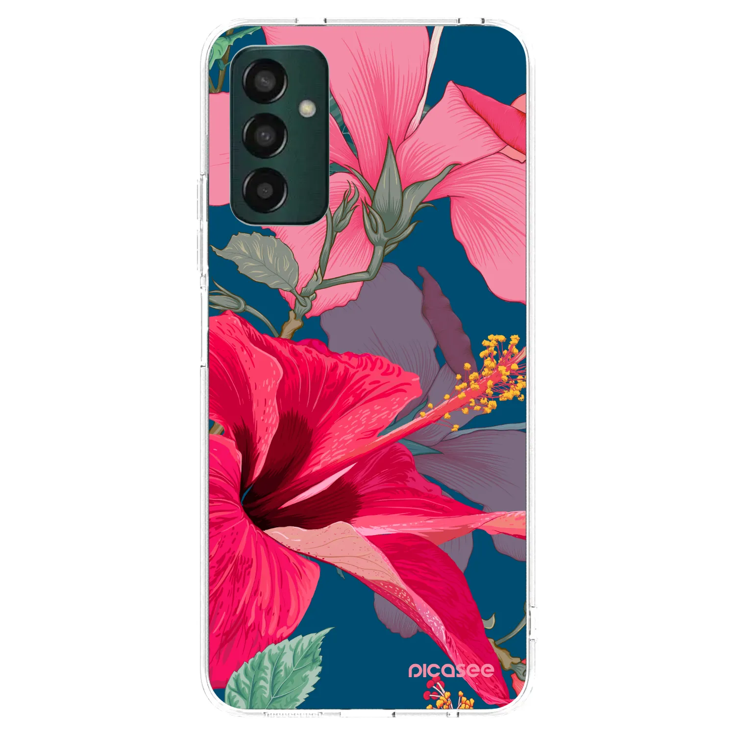 Picasee Samsung Galaxy M13 M135F Hülle - Transparentes Silikon - Hibiscus