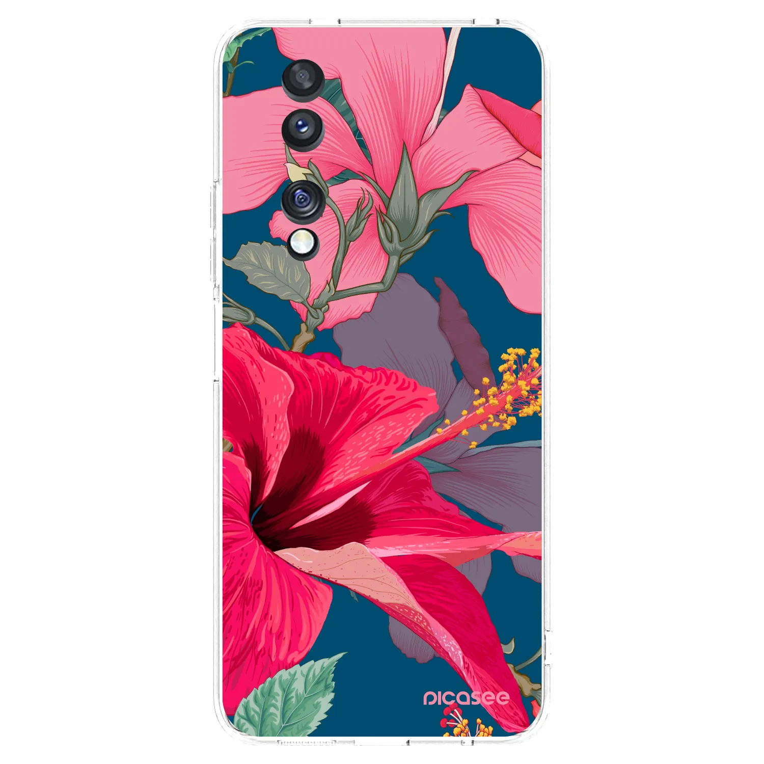Picasee Honor 70 Hülle - Transparentes Silikon - Hibiscus