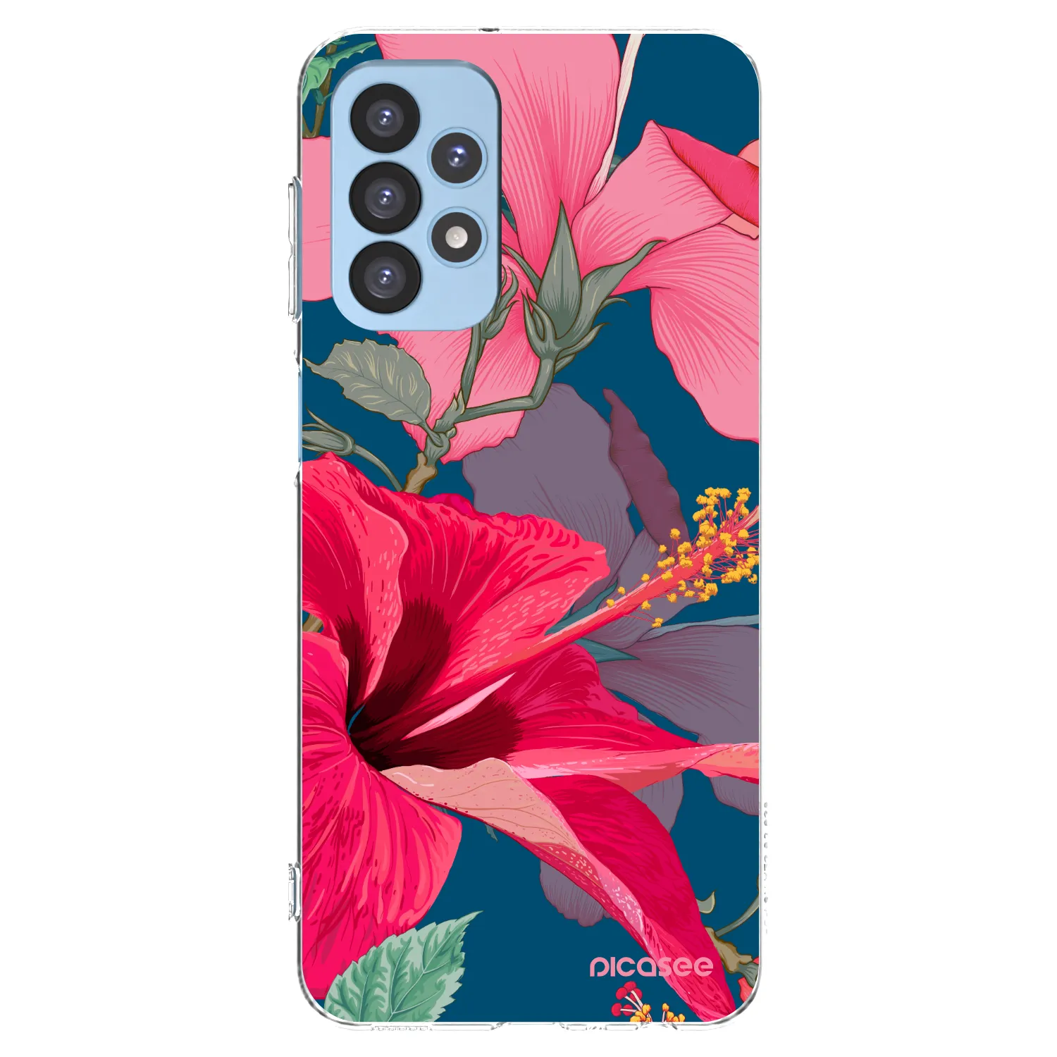 Picasee Samsung Galaxy A23 A235F 4G Hülle - Transparentes Silikon - Hibiscus