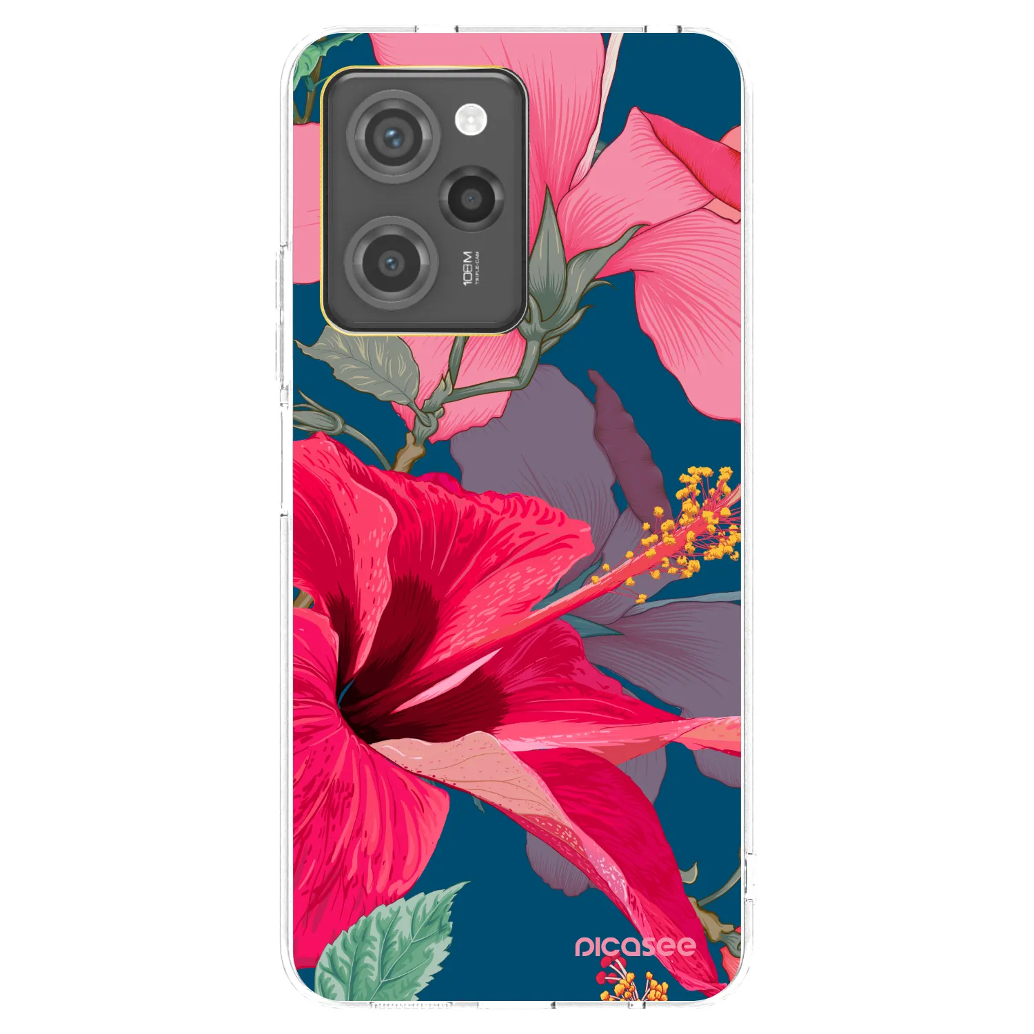 Picasee Xiaomi Poco X5 Pro Hülle - Transparentes Silikon - Hibiscus