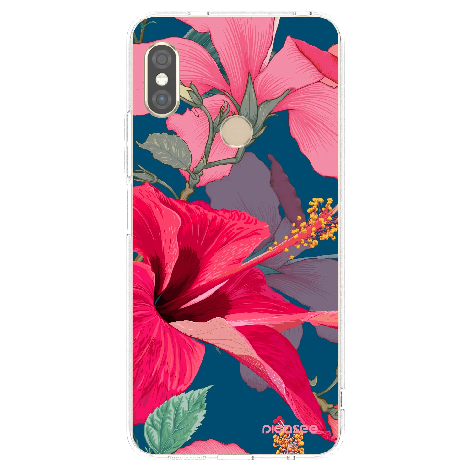 Picasee Xiaomi Redmi Note 5 Global Hülle - Transparentes Silikon - Hibiscus