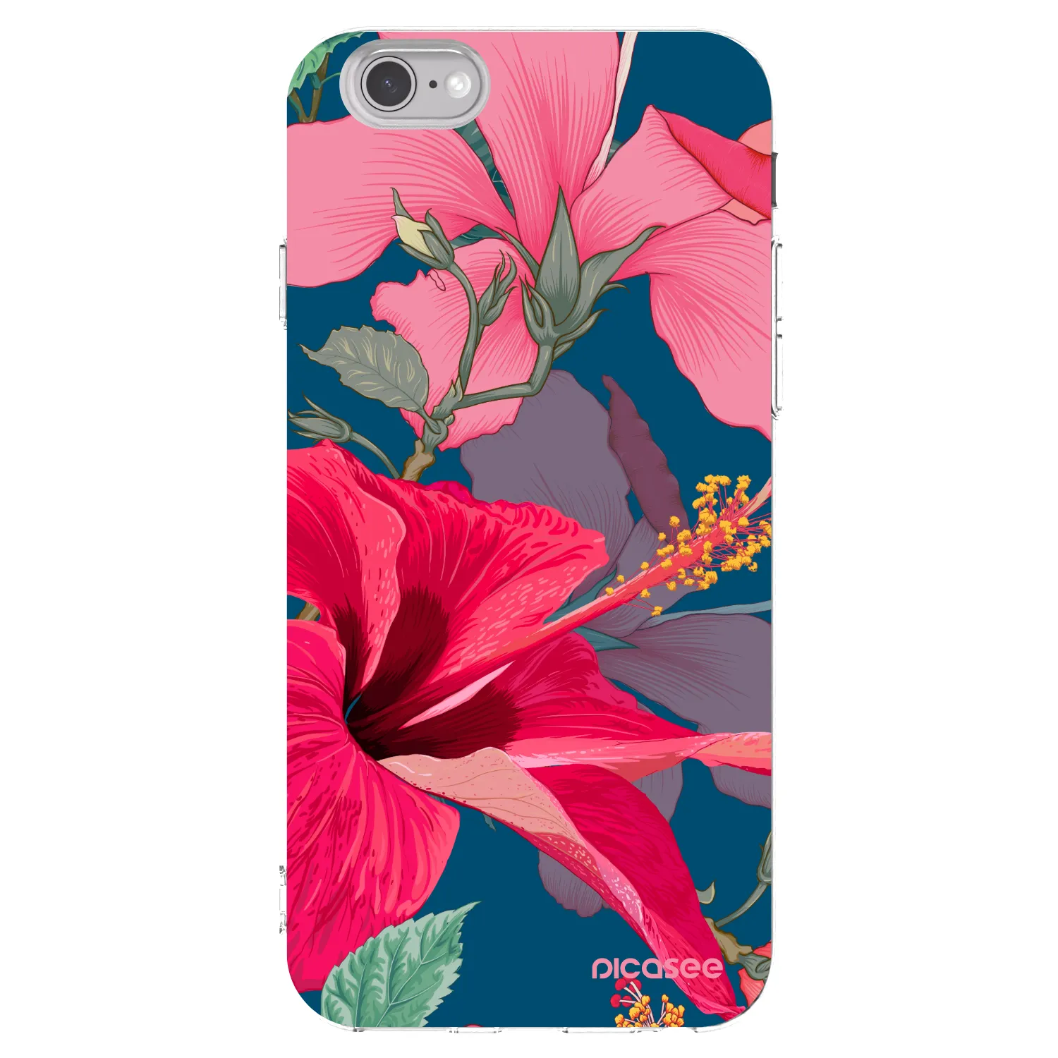 Picasee Apple iPhone 6/6S Hülle - Transparentes Silikon - Hibiscus