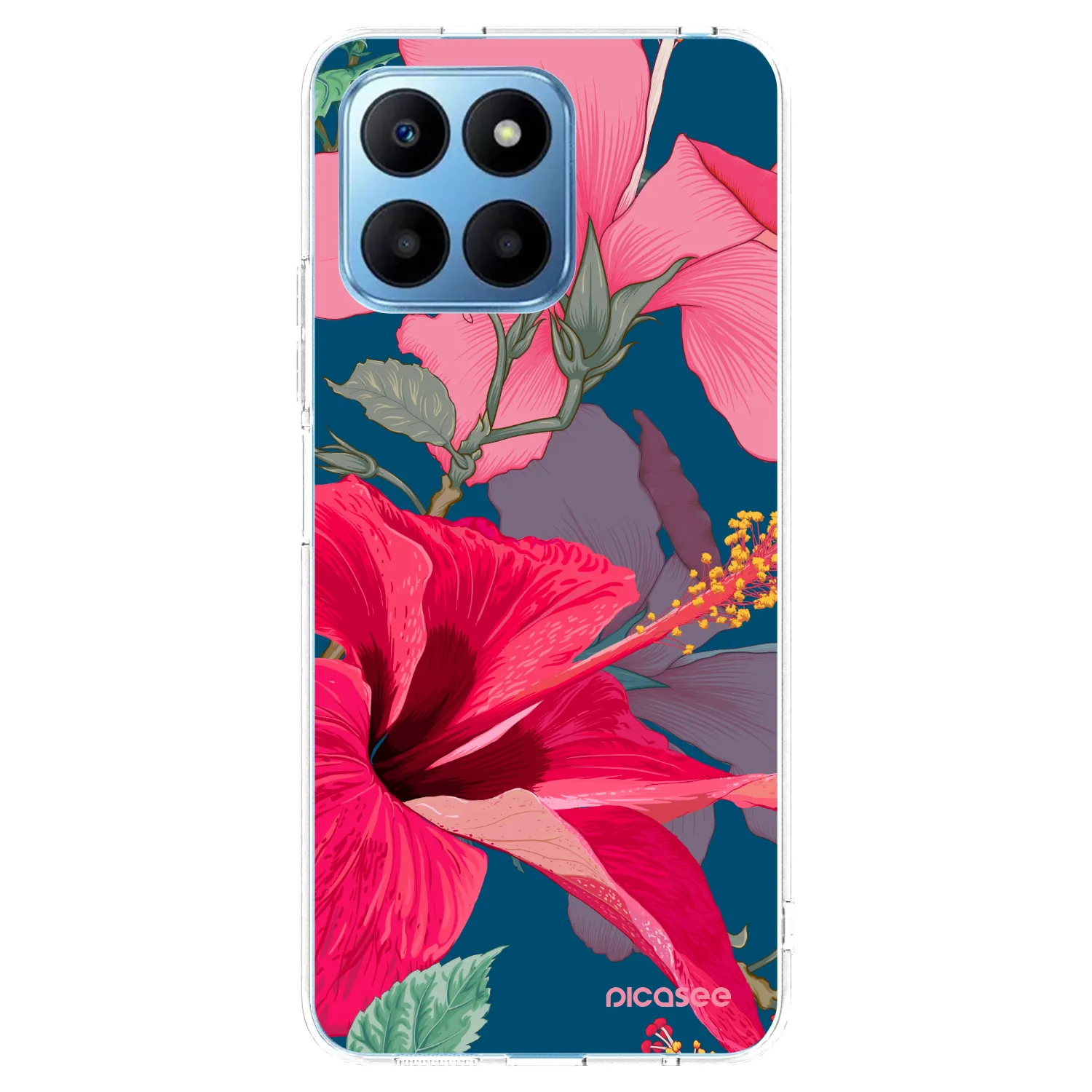 Picasee Honor 70 Lite Hülle - Transparentes Silikon - Hibiscus