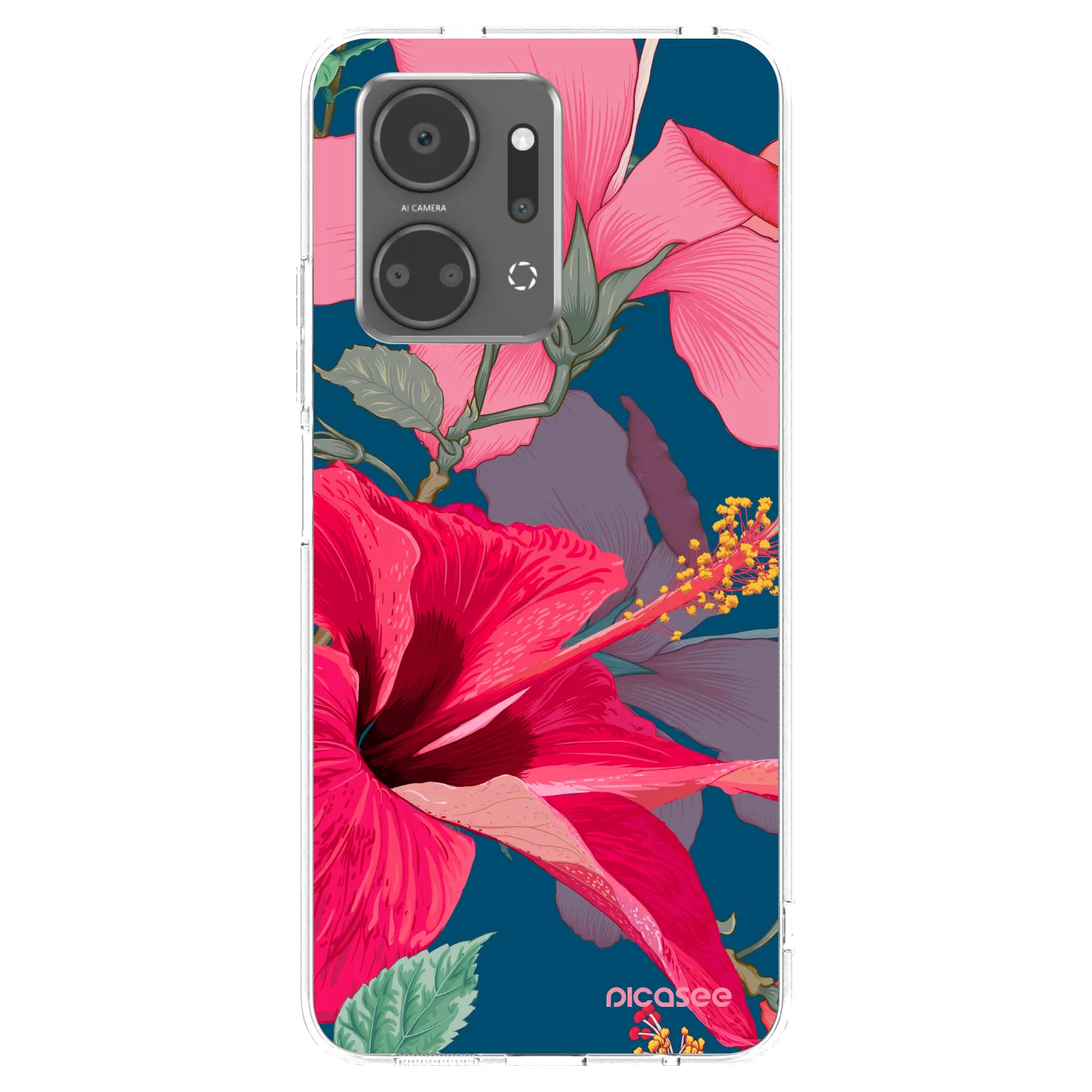 Picasee Honor X7a Hülle - Transparentes Silikon - Hibiscus