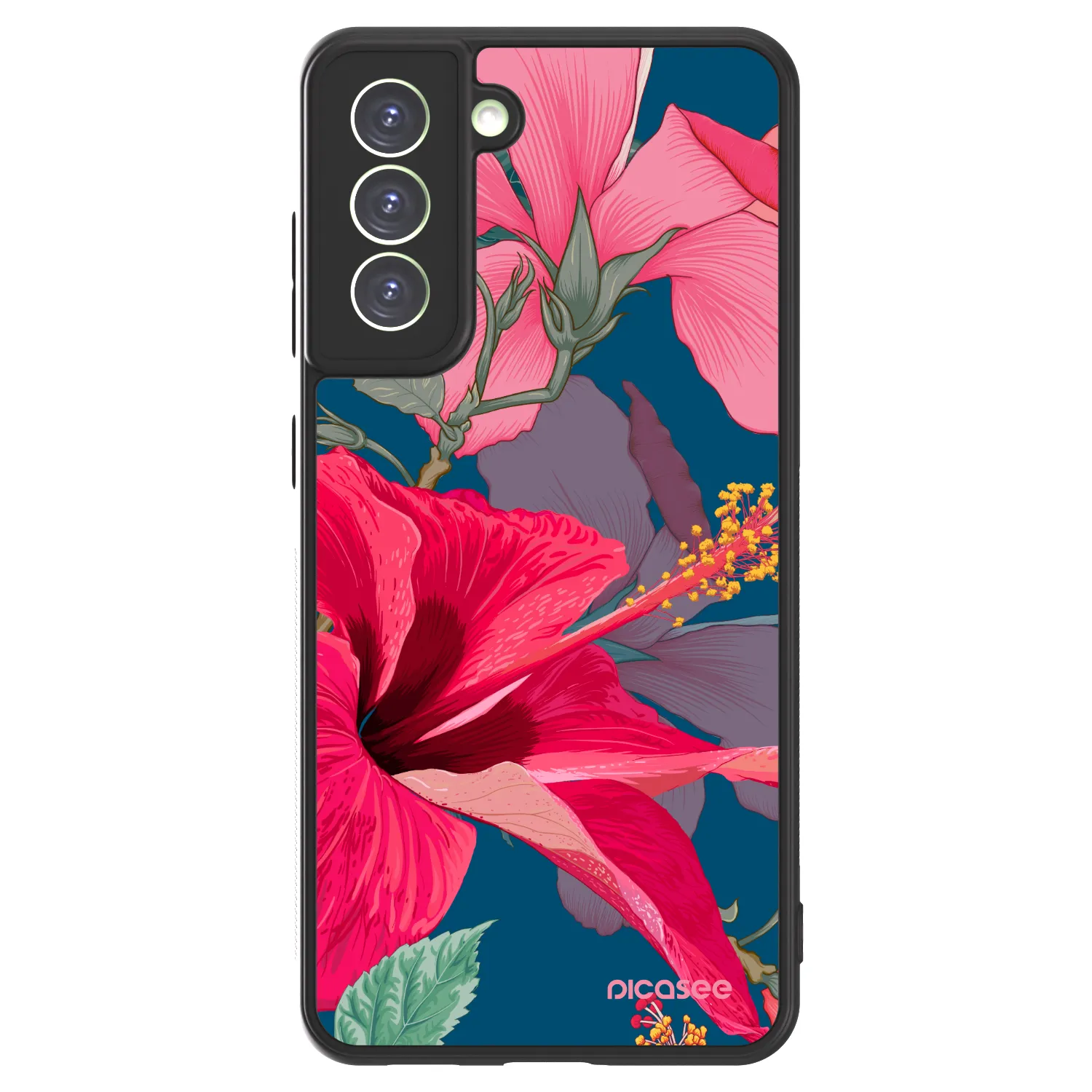 Picasee ULTIMATE CASE PowerShare für Samsung Galaxy S21 FE 5G - Hibiscus