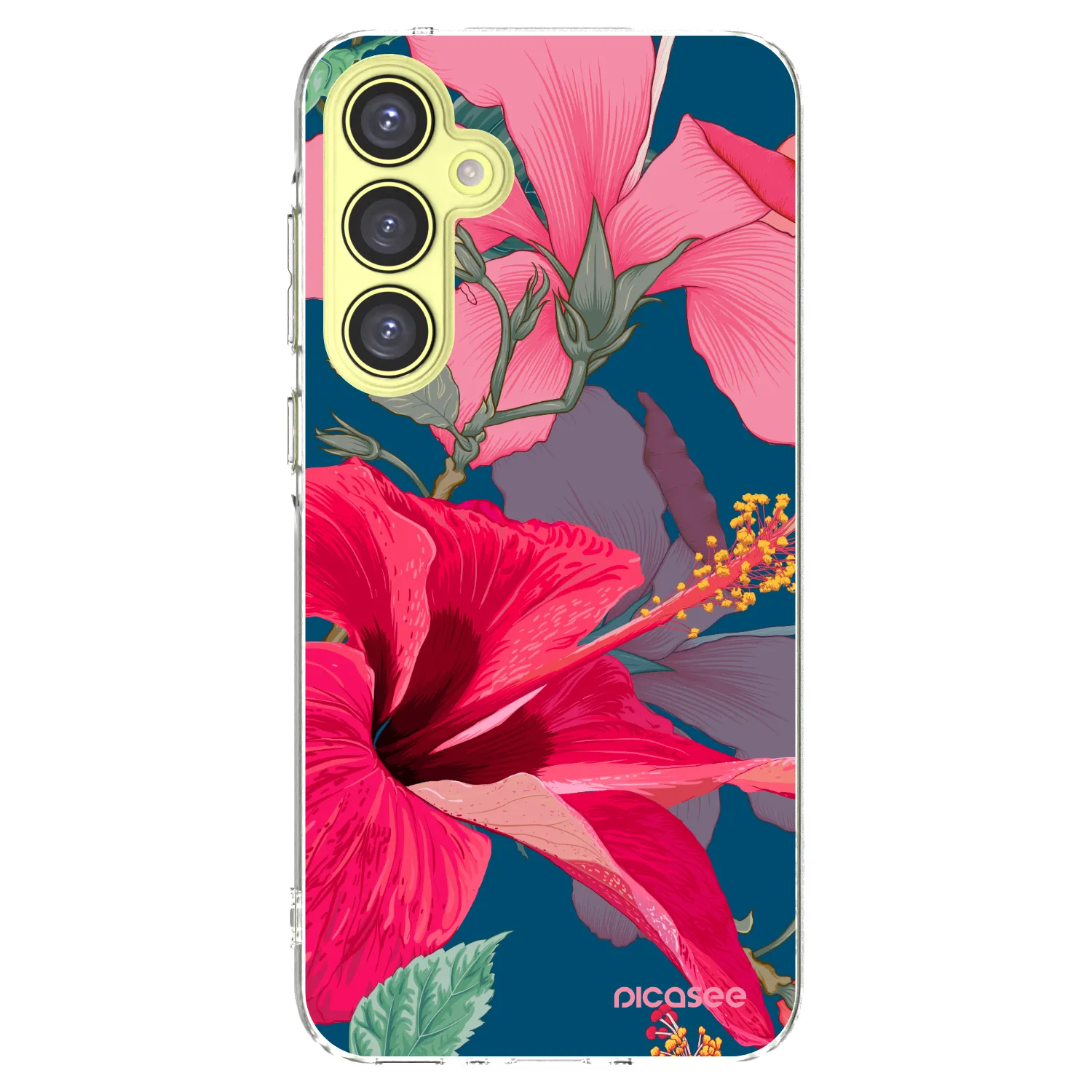Picasee Samsung Galaxy A35 5G A356B Hülle - Transparentes Silikon - Hibiscus