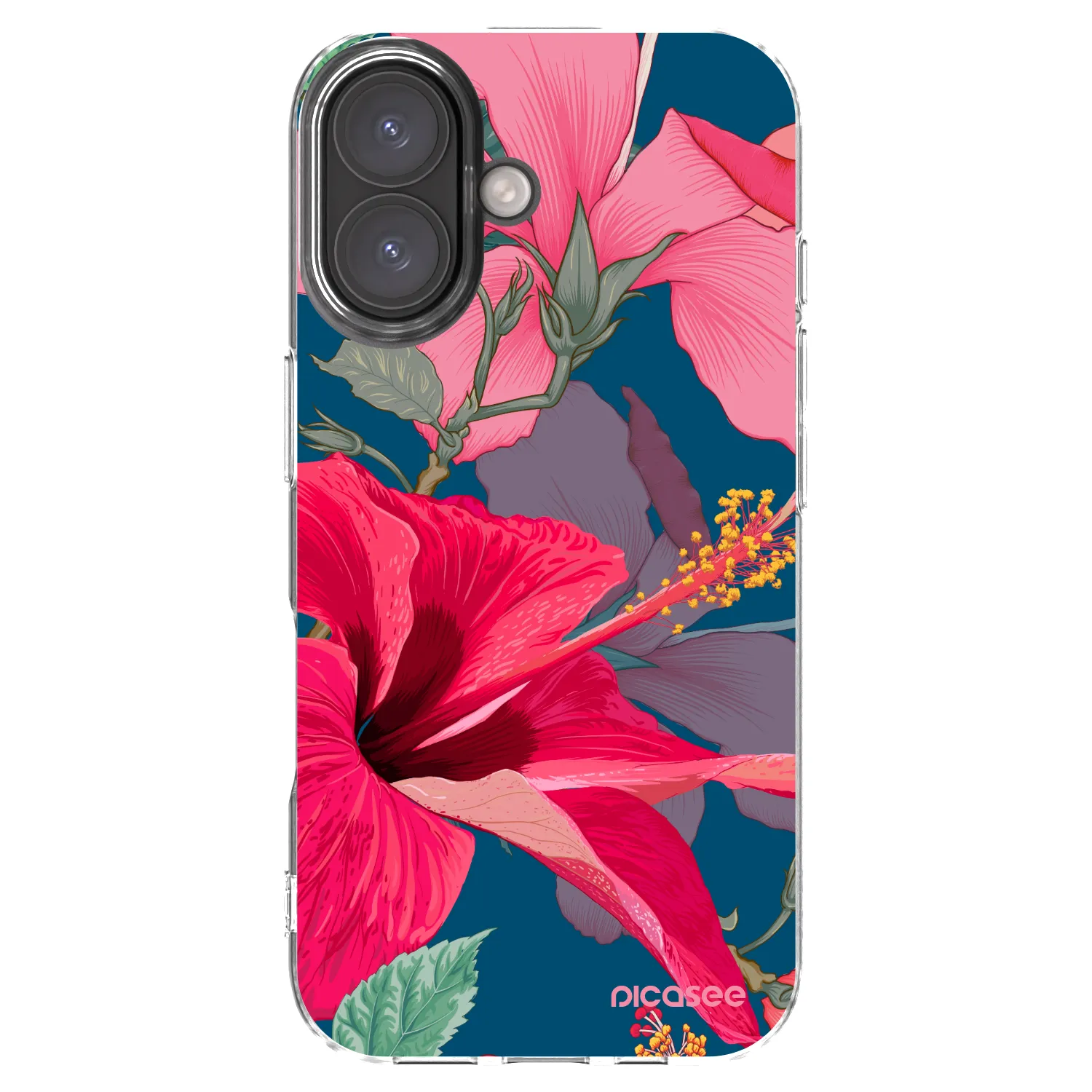 Picasee Apple iPhone 16 Hülle - Transparentes Silikon - Hibiscus