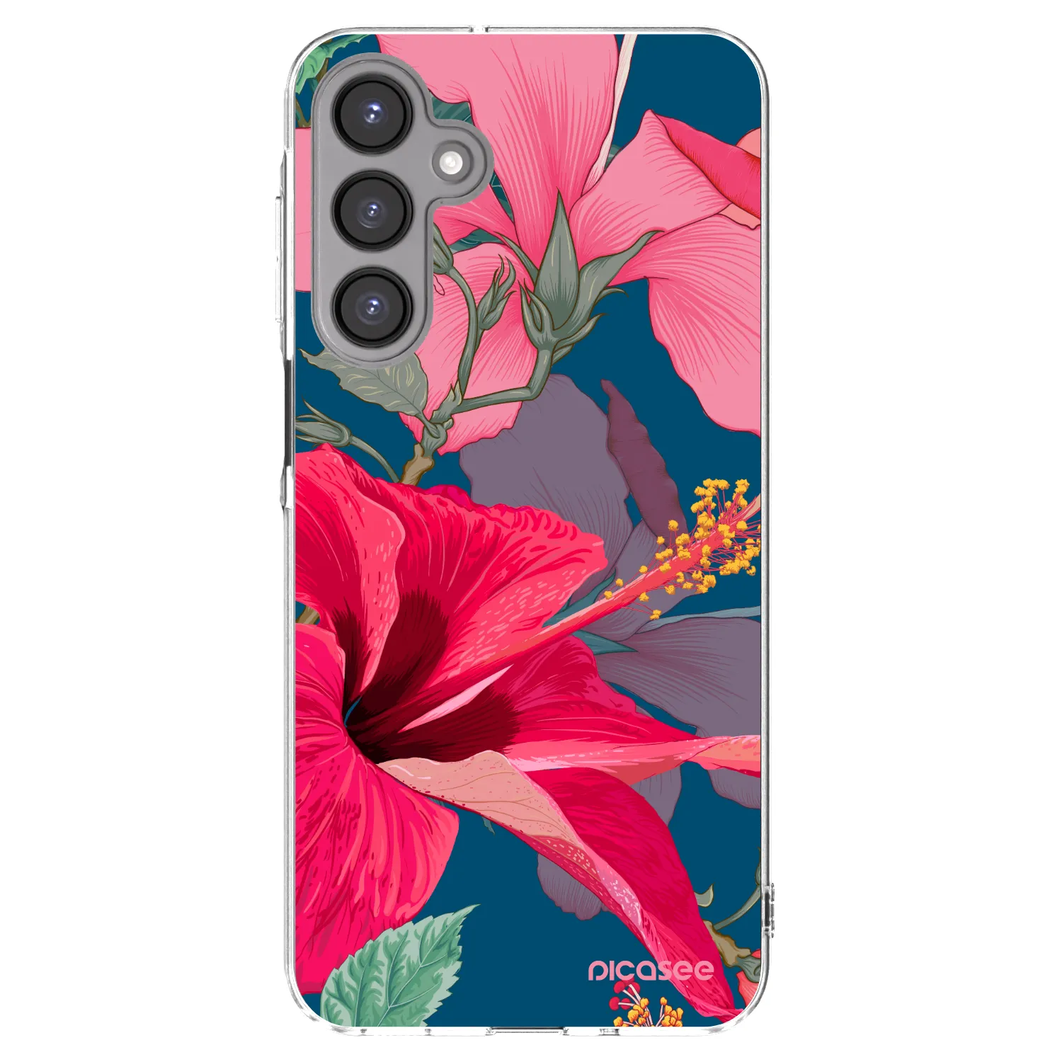 Picasee Samsung Galaxy A16 5G Hülle - Transparentes Silikon - Hibiscus