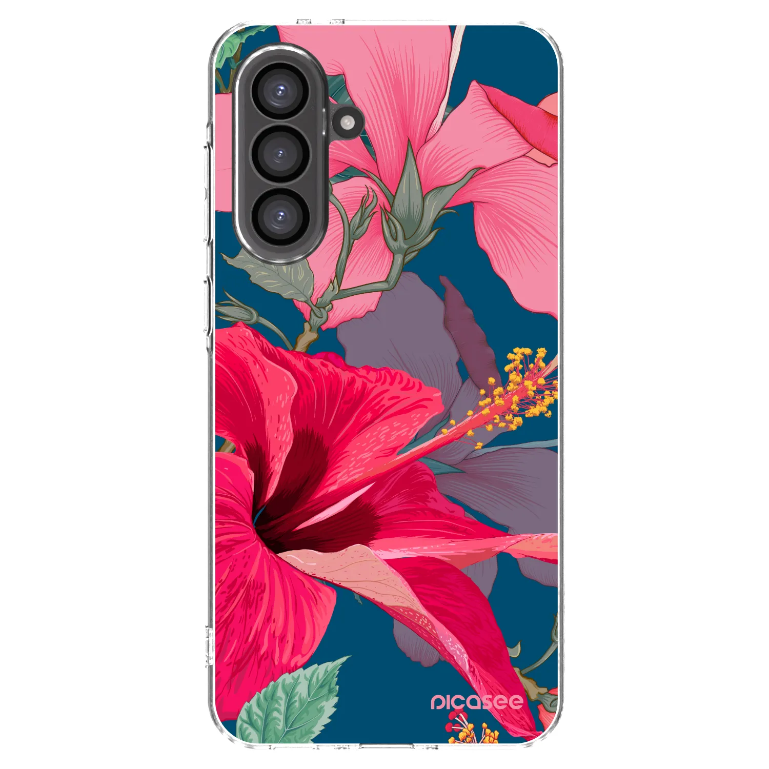 Picasee Samsung Galaxy A36 5G Hülle - Transparentes Silikon - Hibiscus