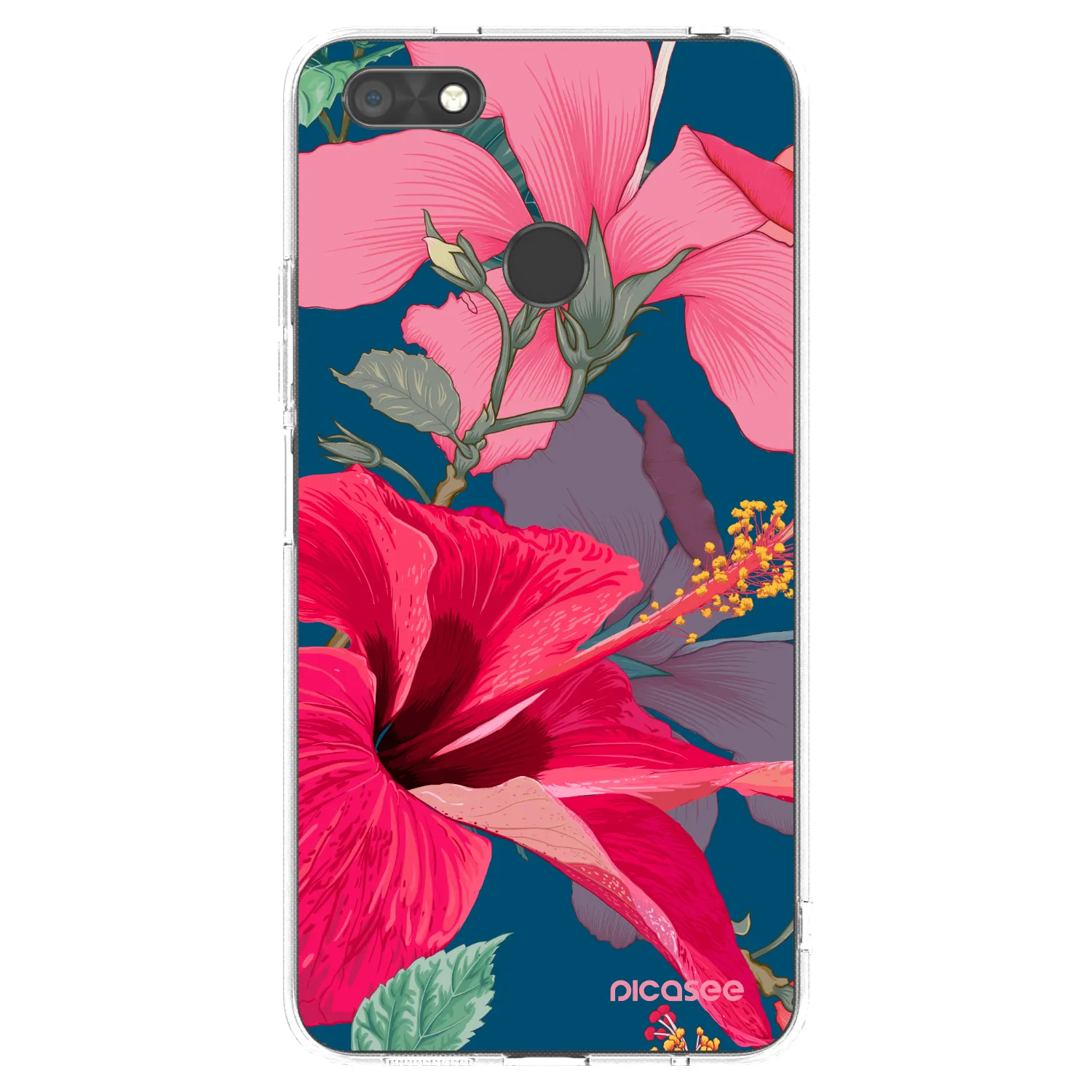 Picasee Huawei P9 Lite Mini Hülle - Transparentes Silikon - Hibiscus