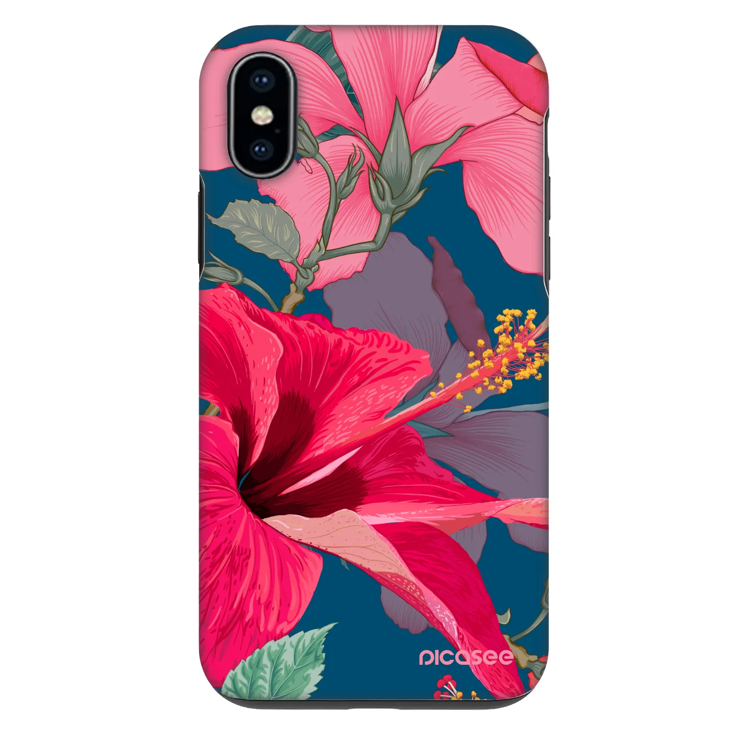 Picasee Fashion Case für Apple iPhone X/XS - Hibiscus
