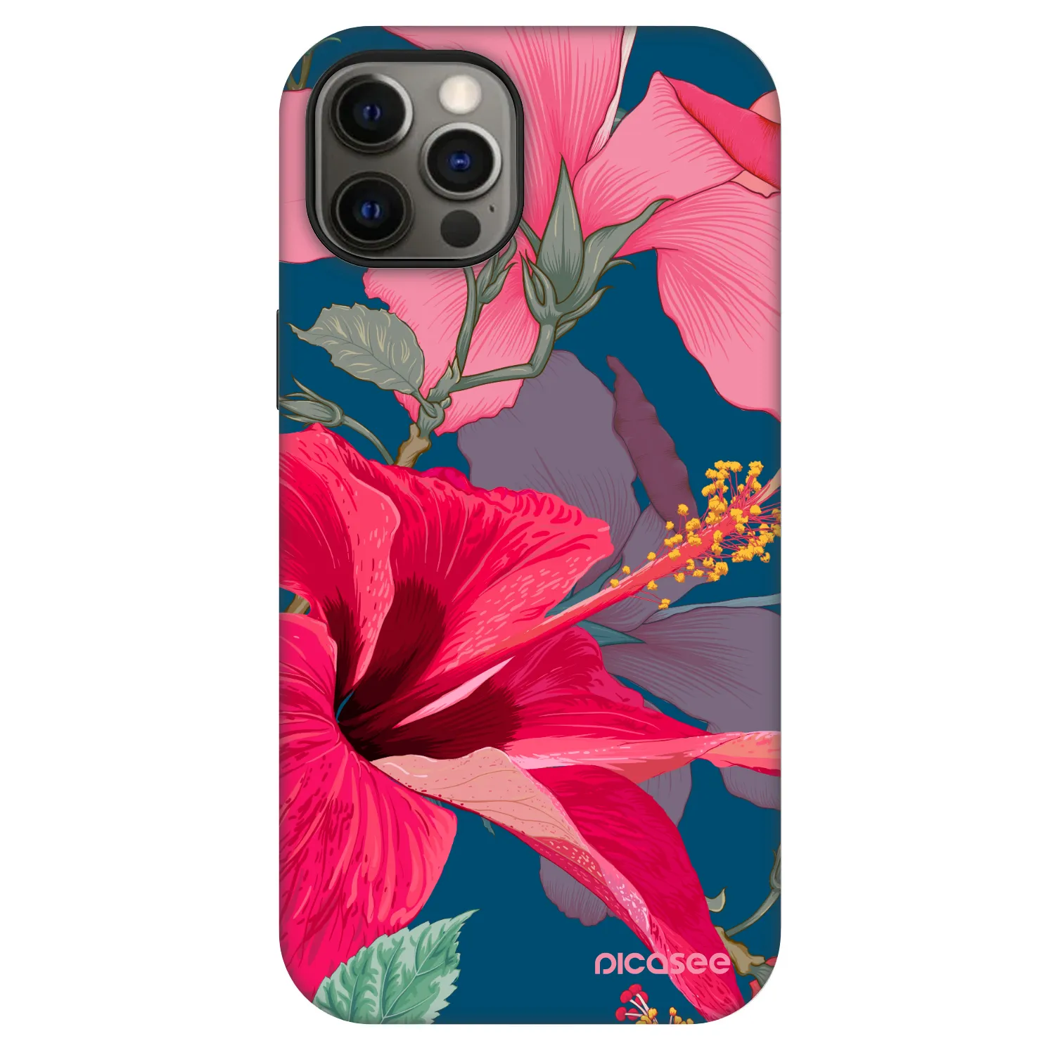 Picasee Fashion Case MagSafe für Apple iPhone 12 - Hibiscus