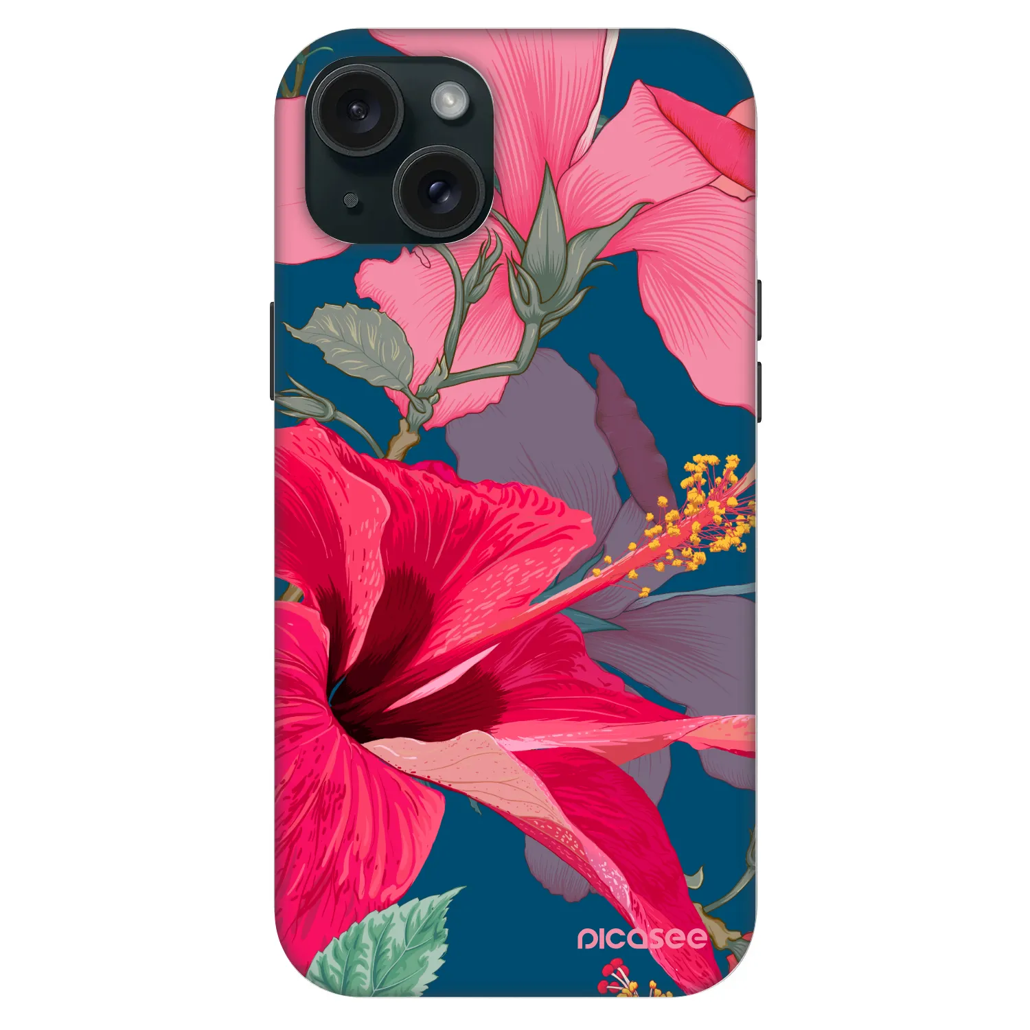 Picasee Fashion Case MagSafe für Apple iPhone 15 Plus - Hibiscus