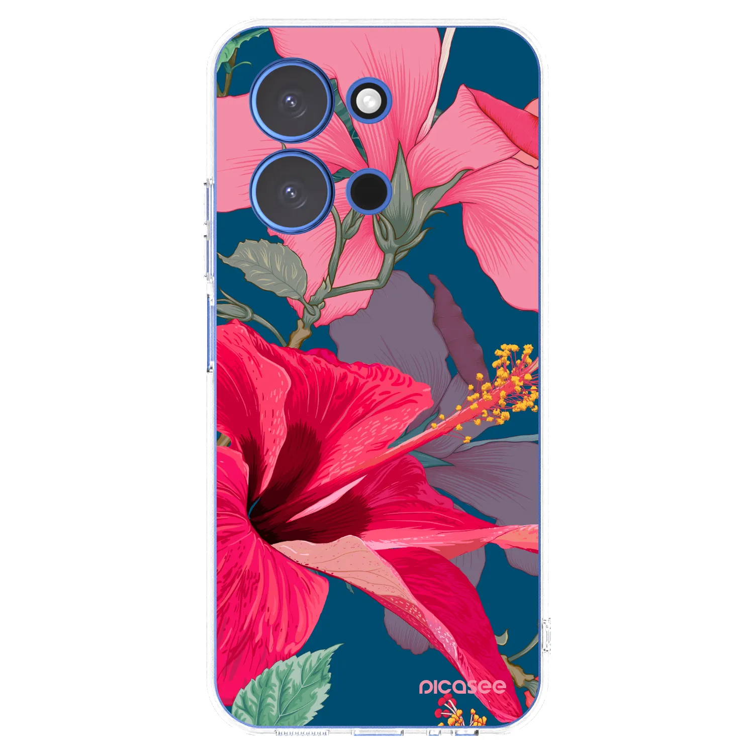 Picasee Xiaomi Redmi 15C 4G Hülle - Transparentes Silikon - Hibiscus