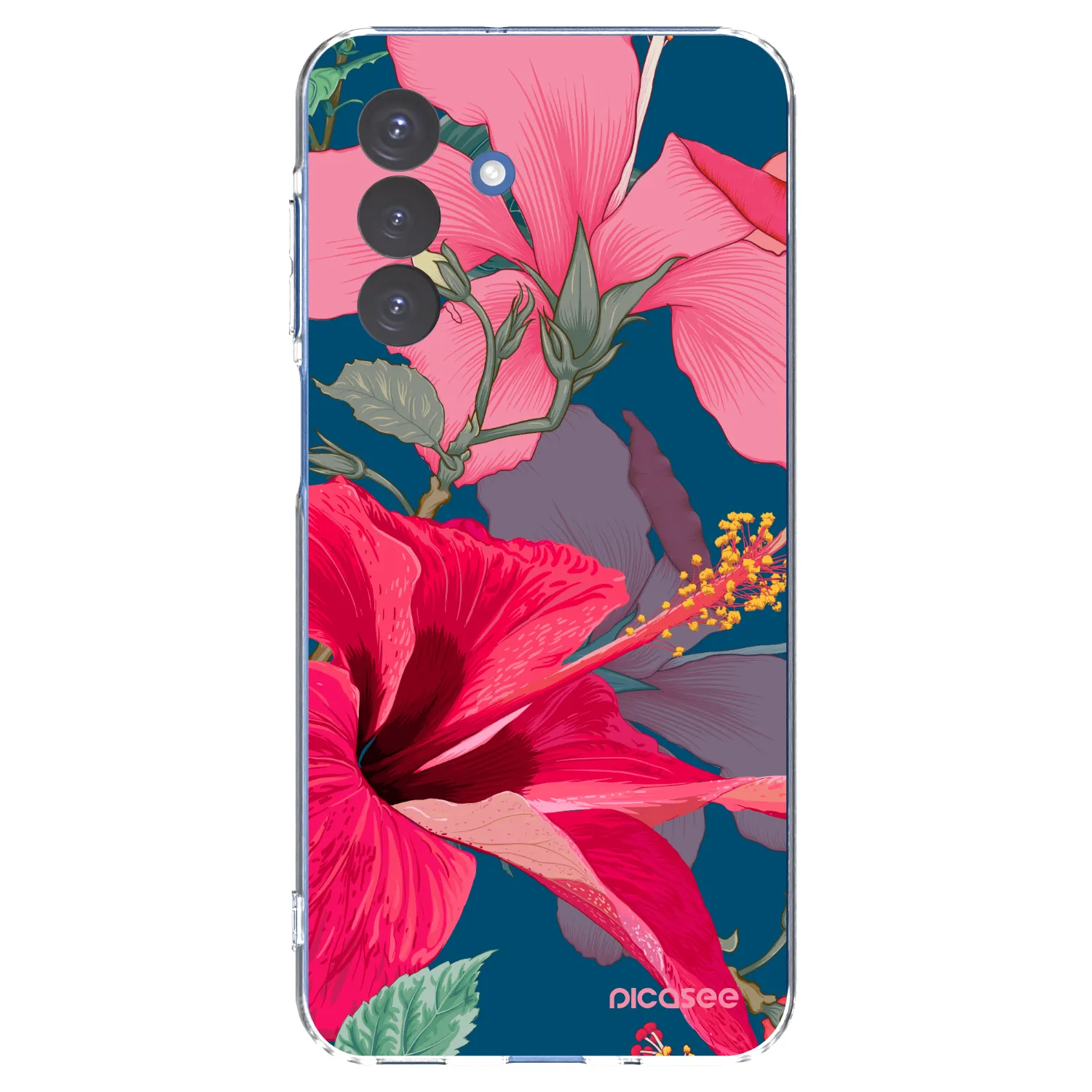 Picasee Samsung Galaxy A17 5G Hülle - Transparentes Silikon - Hibiscus
