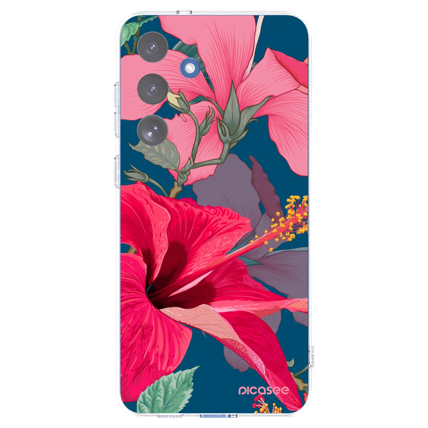 Picasee Samsung Galaxy S25 FE 5G Hülle - Transparentes Silikon - Hibiscus