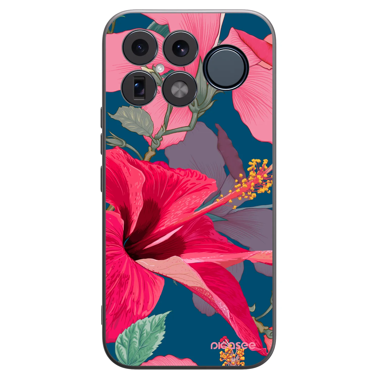 Picasee Xiaomi Poco F8 Ultra Hülle - Schwarzes Silikon - Hibiscus