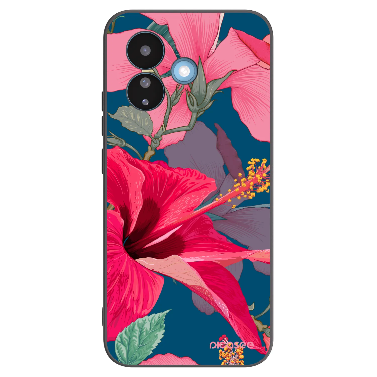 Picasee Xiaomi Redmi Note 17 Pro 5G Hülle - Schwarzes Silikon - Hibiscus