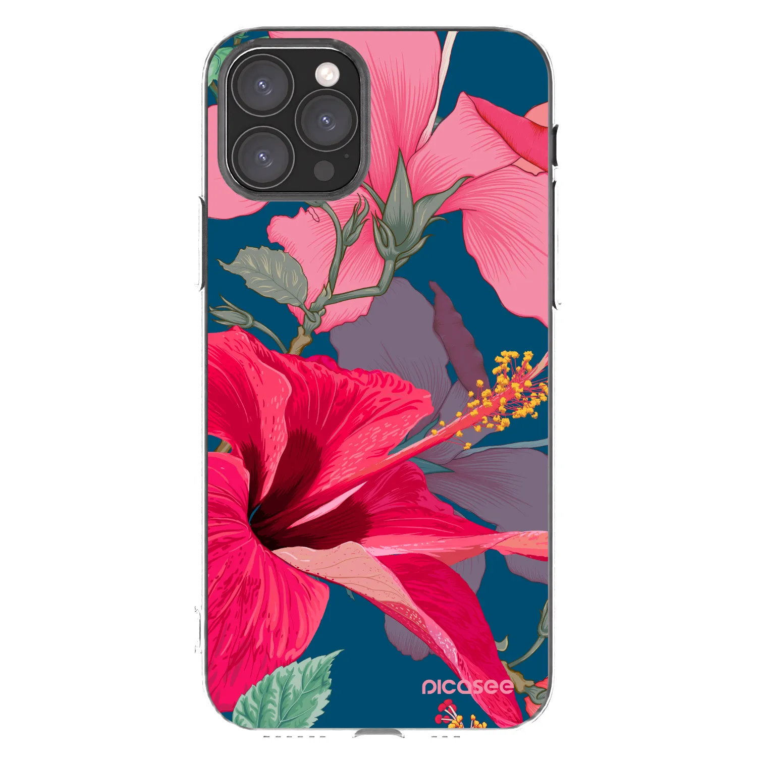 Picasee Apple iPhone 11 Pro Hülle - Transparentes Silikon - Hibiscus
