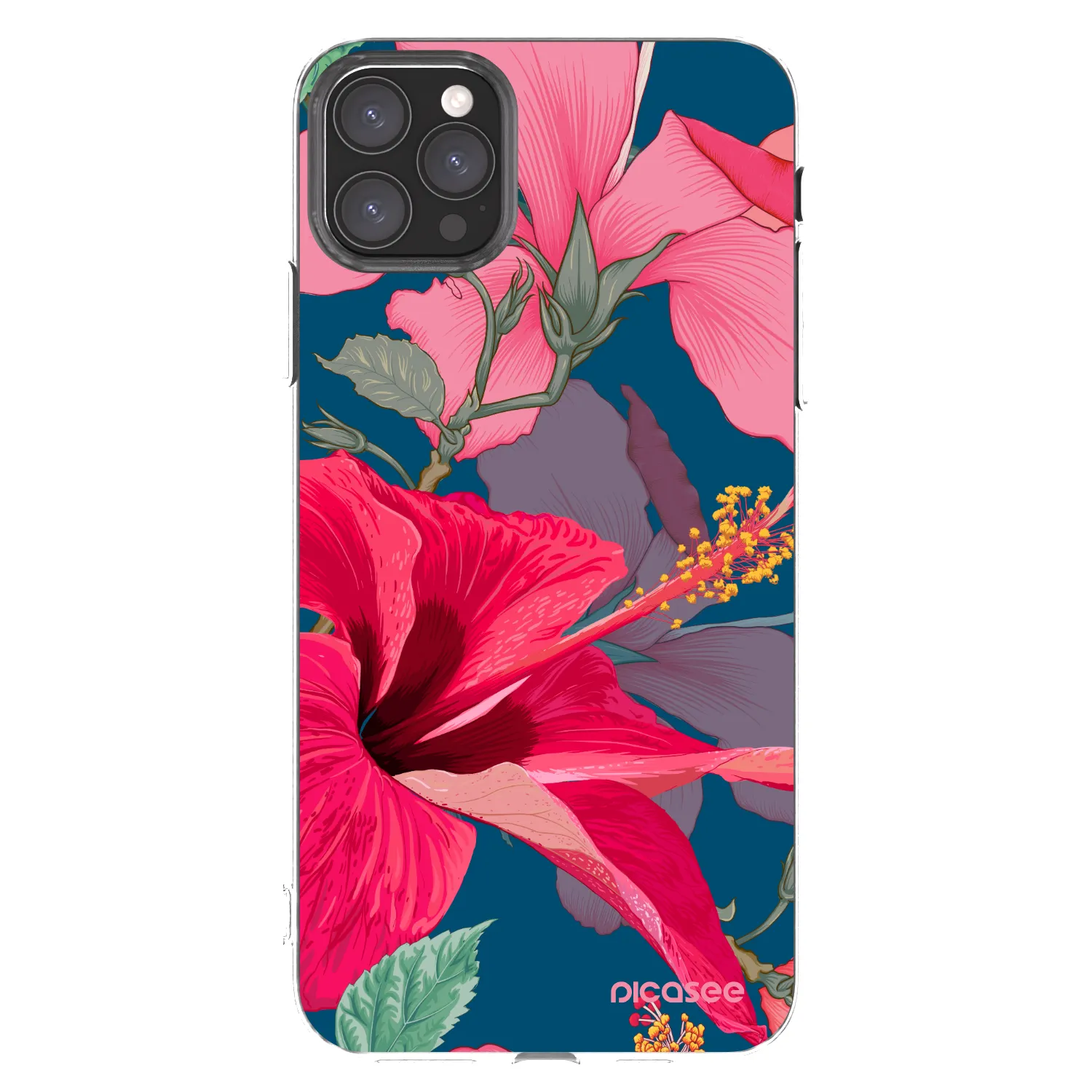 Picasee Apple iPhone 11 Pro Max Hülle - Transparentes Silikon - Hibiscus