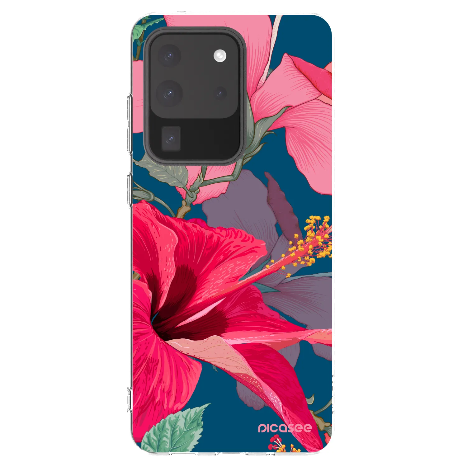 Picasee Samsung Galaxy S20 Ultra 5G G988F Hülle - Transparentes Silikon - Hibiscus