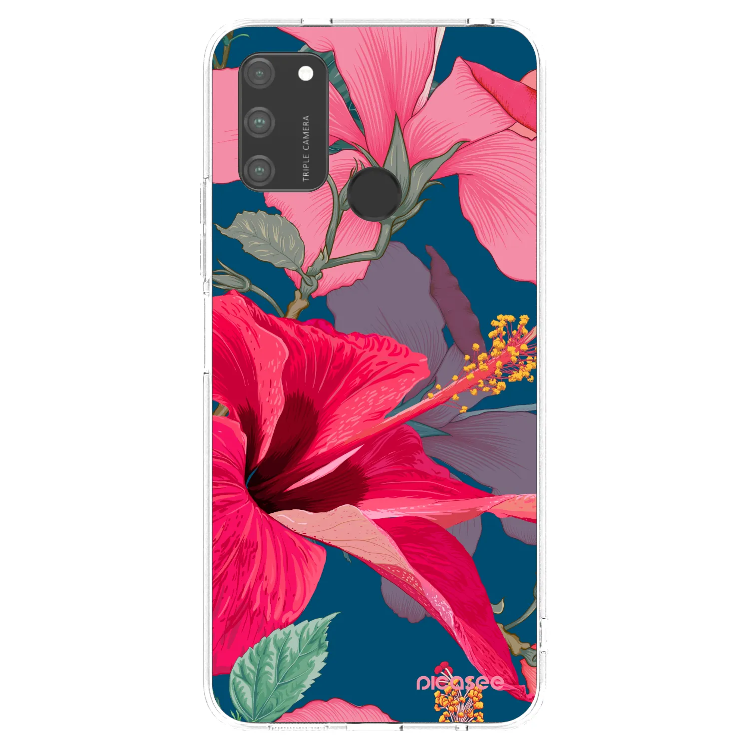 Picasee Honor 9A Hülle - Transparentes Silikon - Hibiscus